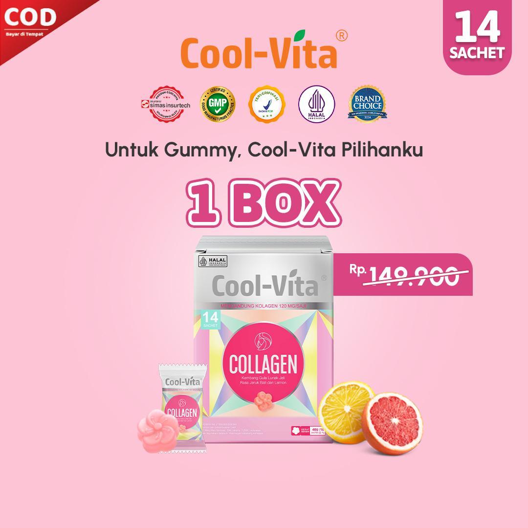 Coolvita Collagen Gummy Rasa Jeruk Bali dan Lemon Box (All In One)