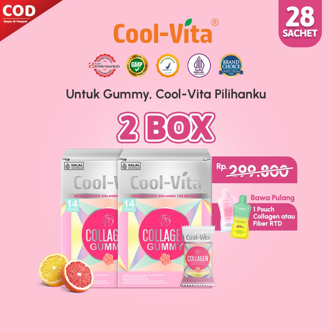 Coolvita Collagen Gummy Rasa Jeruk Bali dan Lemon Box (All In One)