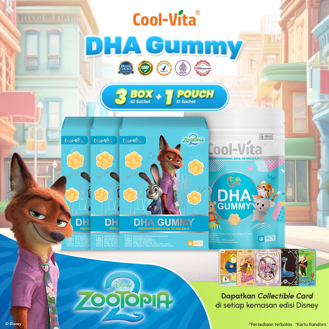 Coolvita DHA Gummy Zootopia2 3 box + Coolvita DHA Gummy 1 Pouch
