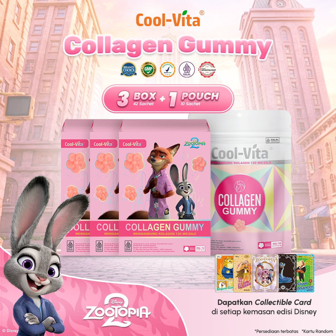Coolvita Collagen Gummy Sleeve Zootopia2 3 Box + Coolvita Collagen Gummy 1 Pouch