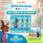 CoolVita Disney Zootopia2  3 Box DHA Gummy + 2 Pouch DHA Gummy (Total 62 Gummy)