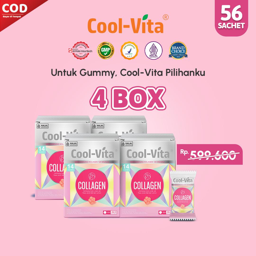 Coolvita Collagen Gummy Rasa Jeruk Bali dan Lemon Box (All In One)
