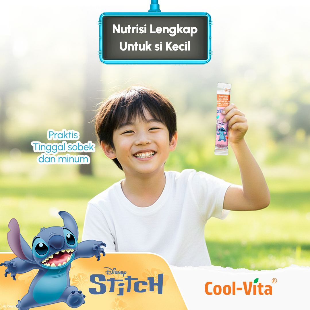Coolvita Calcium Magnesium Zinc Drink Disney Stitch Box Isi 10 Variants 1,2,4,8