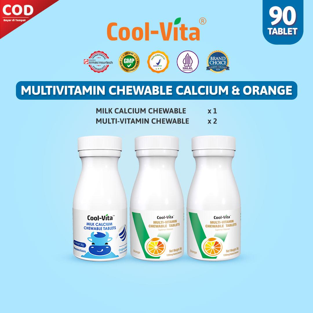 2 Botol Multivitamin Chewable + 1 Botol Calcium Chewable