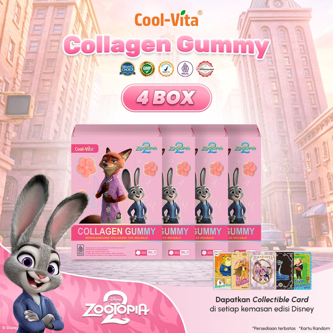 Coolvita Collagen Gummy Sleeve Zootopia2 4 Box