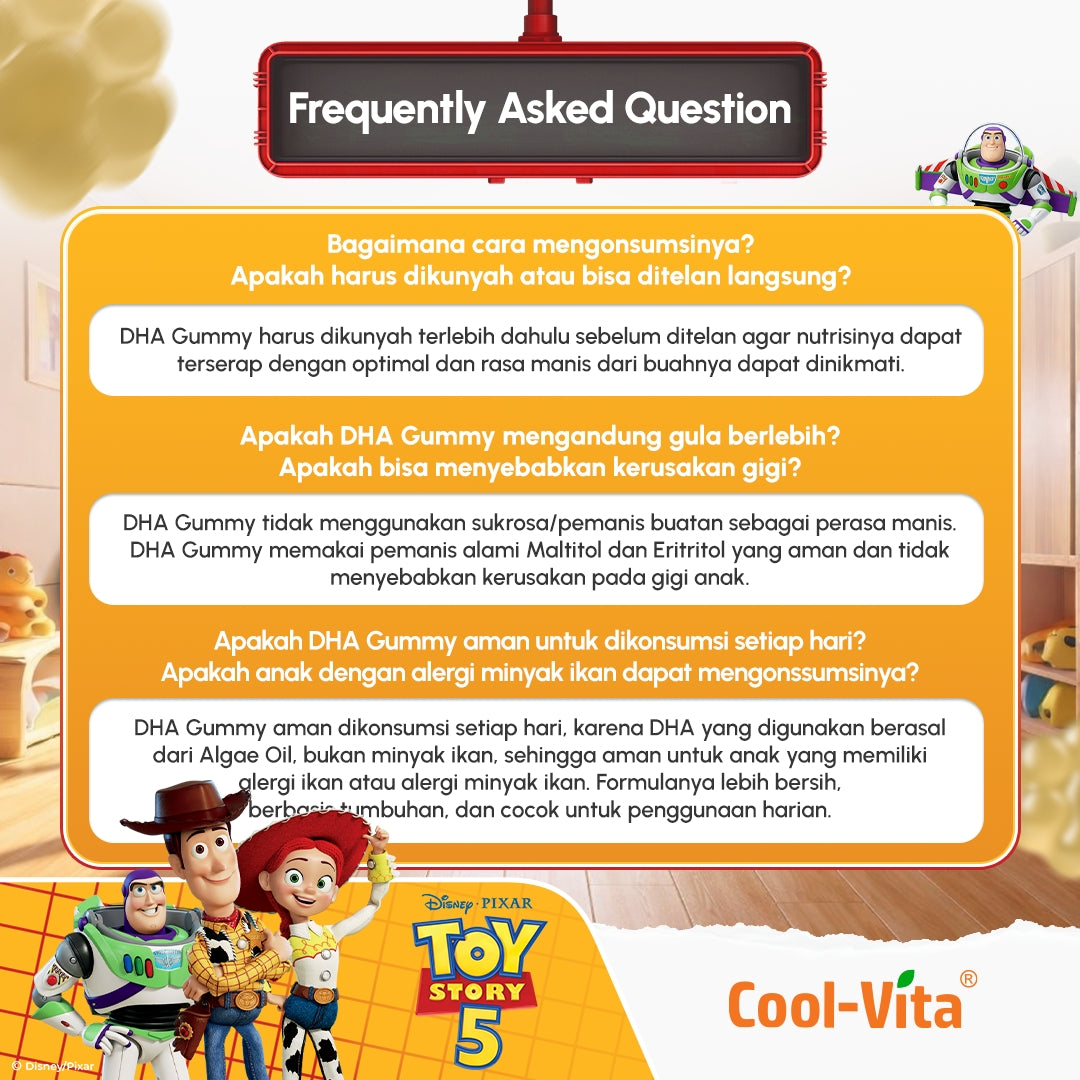Coolvita DHA Gummy Disney Toystory Pouch