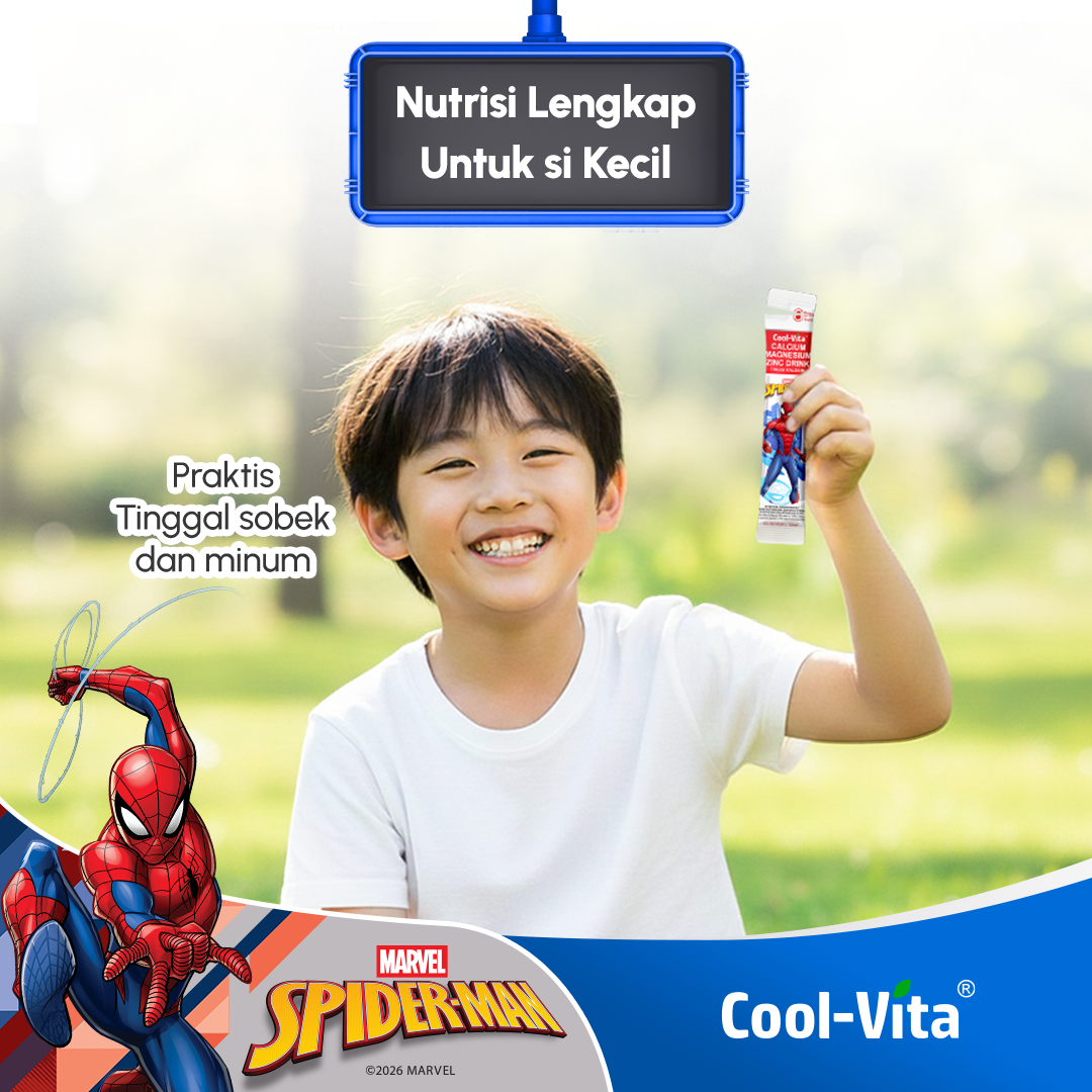 Coolvita Calcium Magnesium Zinc Drink Disney Spiderman Box Isi 10 Variants 1,2,4,8
