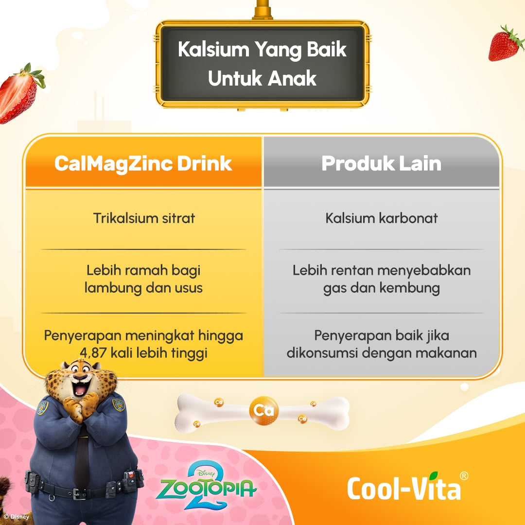 Cool-Vita 迪士尼疯狂动物城2 4盒装钙镁锌饮料 40袋
