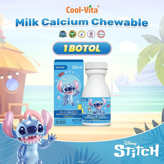 CoolVita Disney Stitch 1 Botol Calcium Chewable 30 Tablet Kunyah