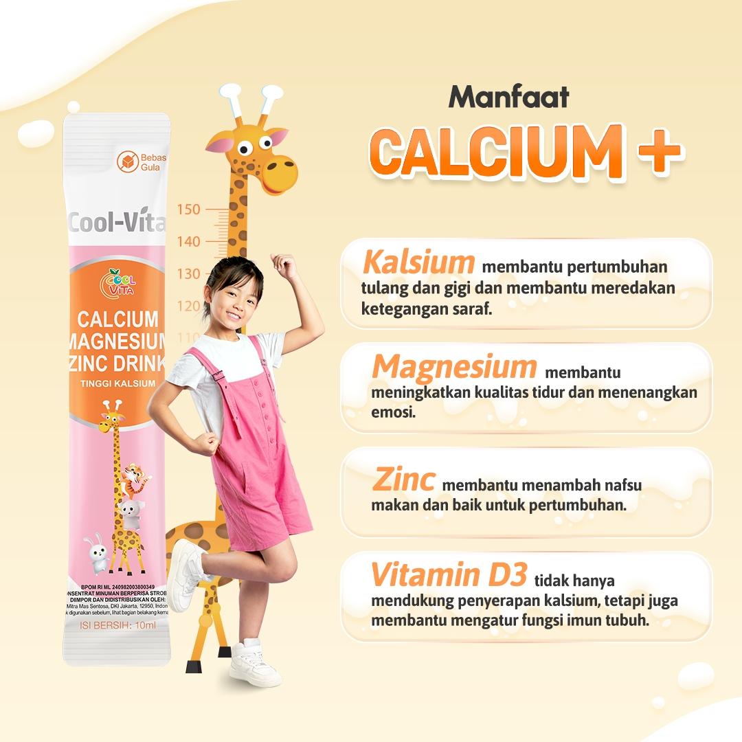 NEW Cool-Vita Calcium + Strawberry Yogurt Flavor 1 Box