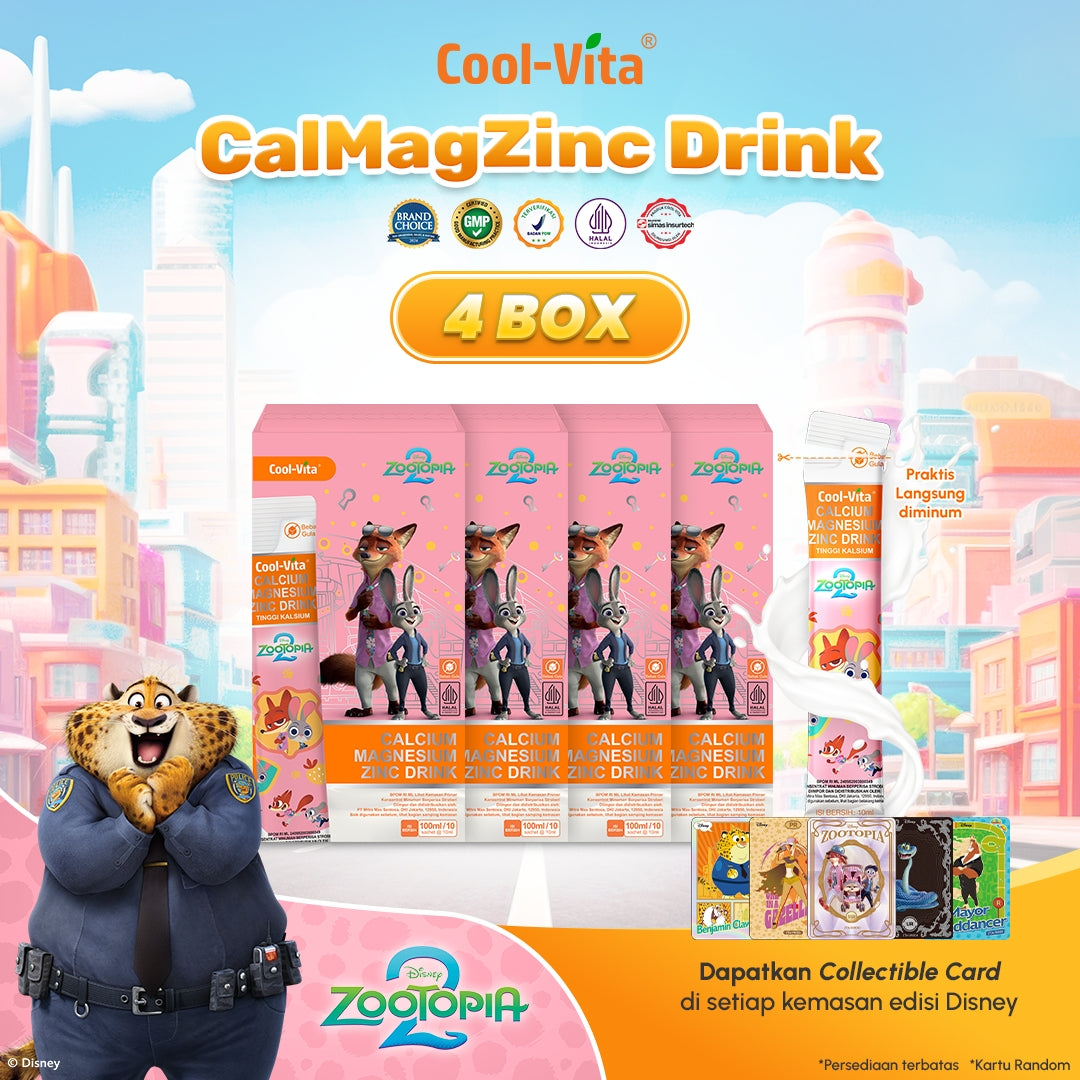 Cool-Vita 迪士尼疯狂动物城2 4盒装钙镁锌饮料 40袋