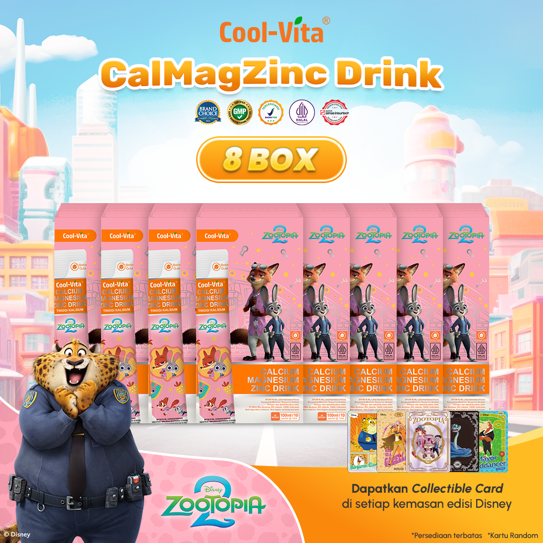 Cool-Vita 迪士尼疯狂动物城2 8盒装钙镁锌饮料 80袋