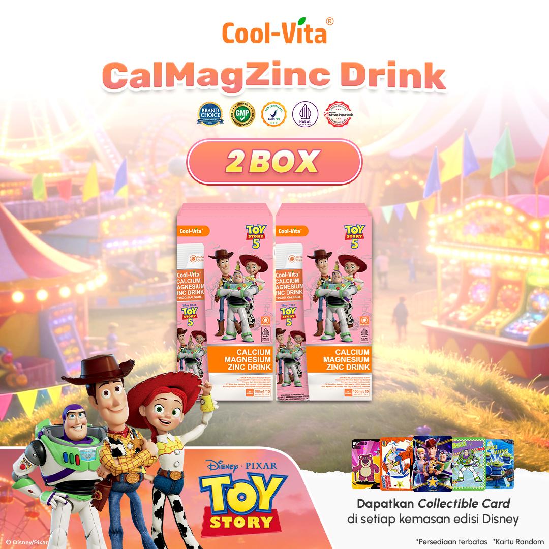 Coolvita Calcium Magnesium Zinc Drink Disney Toy Story Box Isi 10 Sachet (All In One) - Special Programs