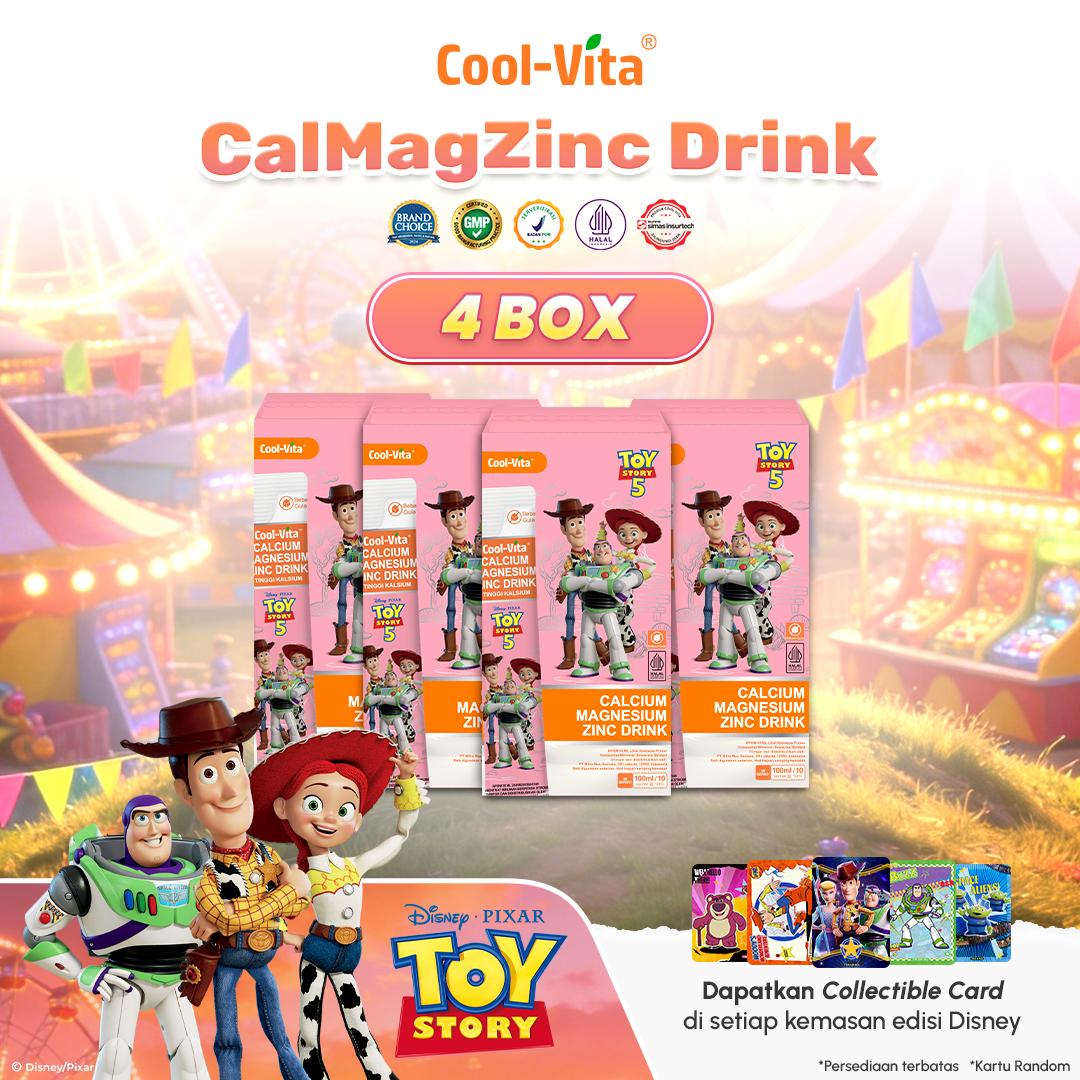 Coolvita Calcium Magnesium Zinc Drink Disney Toy Story Box Isi 10 Sachet (All In One) - Special Programs
