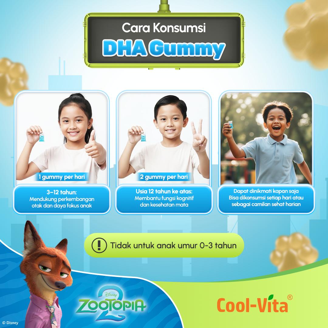 Coolvita DHA Gummy Zootopia2 3 box + Coolvita DHA Gummy 1 Pouch