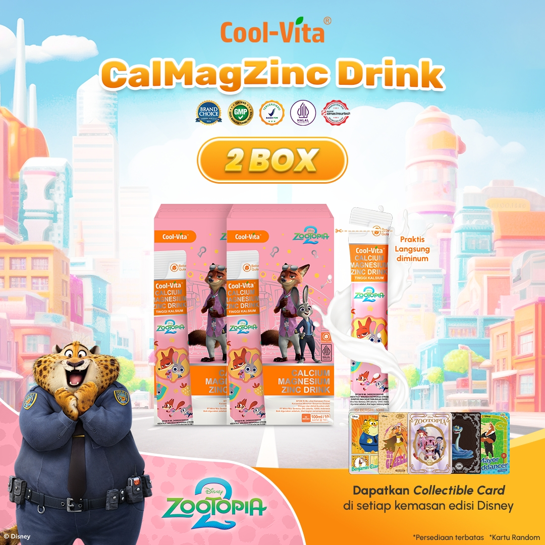 Cool-Vita 迪士尼疯狂动物城2 2盒装钙镁锌饮料 20袋