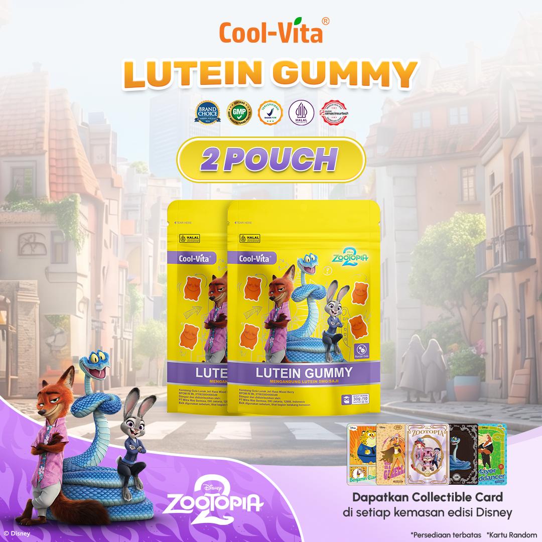 CoolVita Disney Zootopia2 Lutein Gummy Pouch Isi 10 Sachet Rasa Mix Berry Variant 1,2,4
