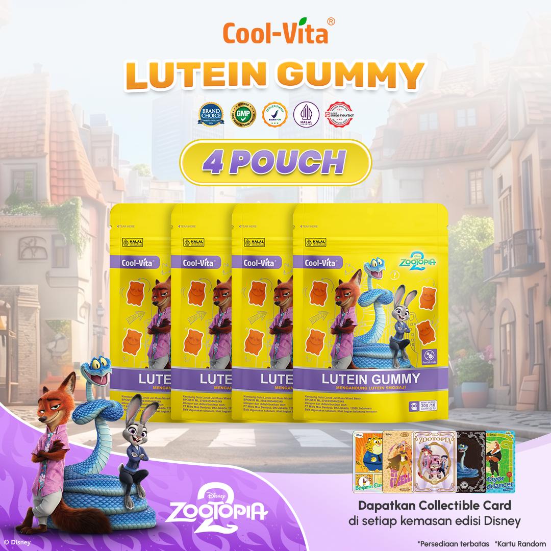 CoolVita Disney Zootopia2 Lutein Gummy Pouch Isi 10 Sachet Rasa Mix Berry Variant 1,2,4