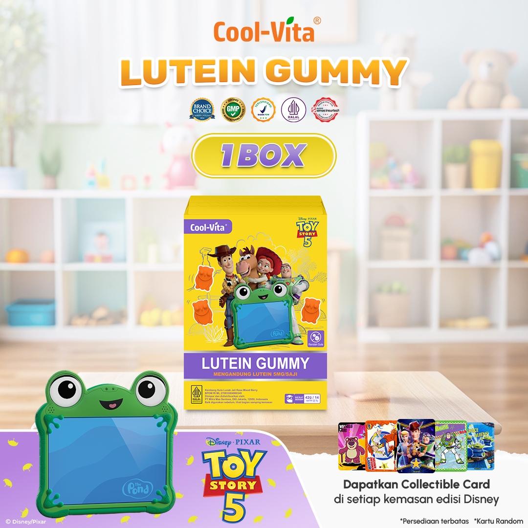 CoolVita Disney ToyStory5 Lutein Gummy Box 14 Sachet Rasa Mix Berry Variants 1,2,4