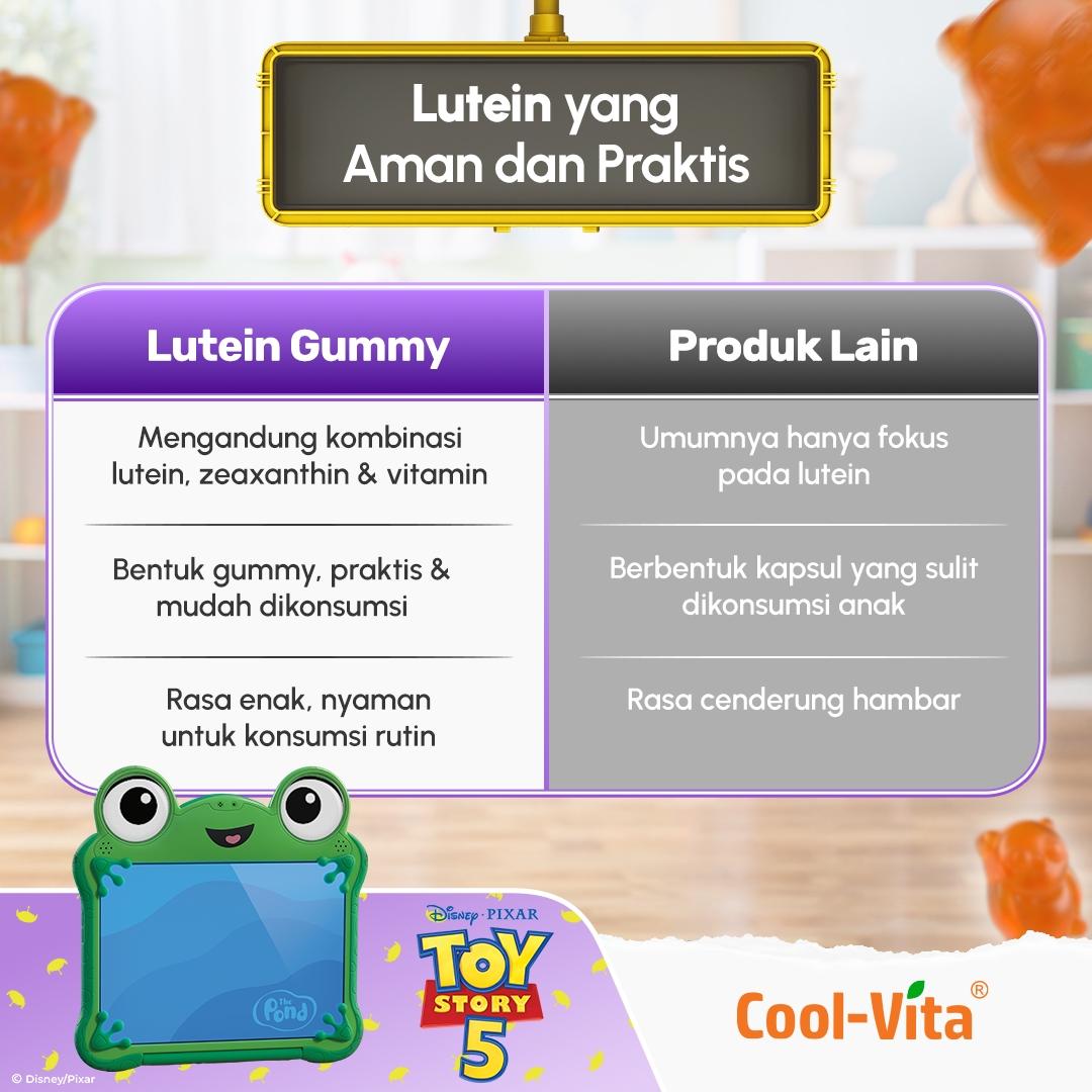 CoolVita Disney Zootopia2 Lutein Gummy Pouch Isi 10 Sachet Rasa Mix Berry Variant 1,2,4