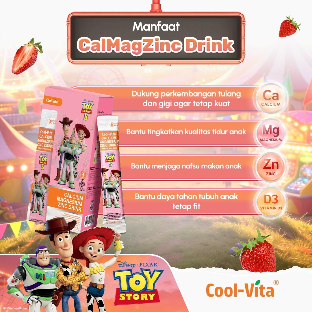 Coolvita Calcium Magnesium Zinc Drink Disney Toy Story Box Isi 10 Sachet (All In One) - Special Programs
