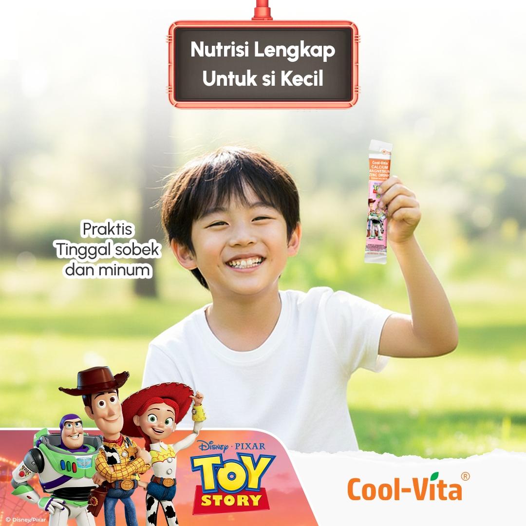 Coolvita Calcium Magnesium Zinc Drink Disney Toy Story Box Isi 10 Sachet (All In One) - Special Programs